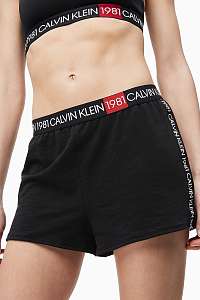 Calvin Klein čierne dámske domáci kraťasy Sleep Short - XL