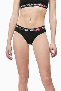 Calvin Klein čierne dámske nohavičky Bikini s logom 1981