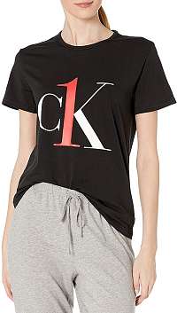 Calvin Klein čierne dámske tričko S/S Crew Neck s logom