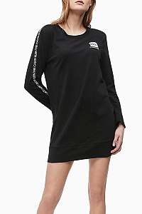 Calvin Klein čierne domáce šaty L/S Nightshirt s logom 1981 - XL