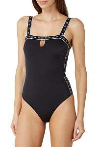 Calvin Klein čierne jednodielne plavky Bandeau One Piece