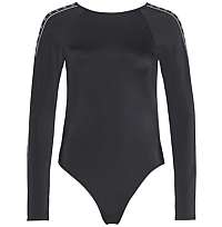 Calvin Klein čierne jednodielne plavky Long Sleeve One Piece