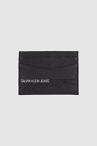 Calvin Klein čierne kožená dokladovník Cardcase