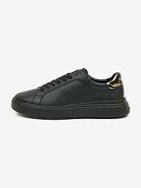 Calvin Klein čierne kožené pánske tenisky Low Top Lace Up