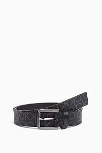 Calvin Klein čierny kožený opasok Seasonal Mono Belt - 105