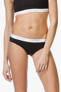 Calvin Klein čierne nohavičky Bikini s bielou gumou - L