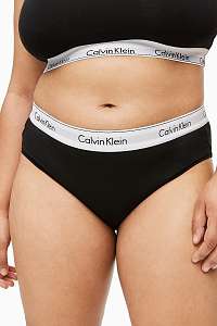 Calvin Klein čierne nohavičky Boyshort Modern Cotton Plus Size so širokou gumou - XXL
