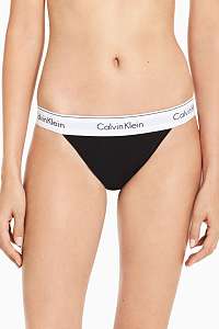 Calvin Klein čierne nohavičky High Leg Tanga - L