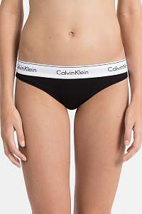 Calvin Klein čierne nohavičky s bielou širokou gumou Bikini Slip - L