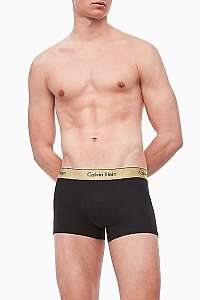 Calvin Klein čierne pánske boxerky Trunk Metallic Gold