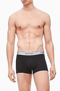 Calvin Klein čierne pánske boxerky Trunk Metallic Silver