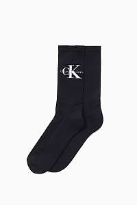 Calvin Klein čierne pánske ponožky CK Rib s logom --46