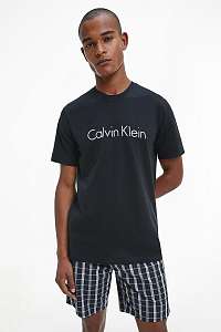 Calvin Klein čierne pánske pyžamo S/S Short Set