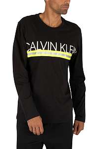 Calvin Klein čierne pánske tričko L/S Crew Neck s logom