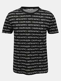 Calvin Klein čierne pánske tričko Relaxed Crew Tee s logom