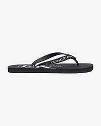 Calvin Klein čierne pánske žabky Beach Sandal Monogram