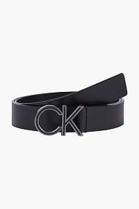 Calvin Klein čierne pánsky kožený opasok CK Enamel