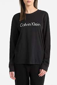 Calvin Klein čierne tričko L/S Crew Neck s logom