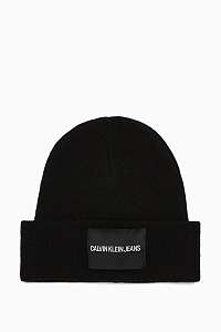 Calvin Klein čierna unisex čiapka J Calvin Klein Jeans Beanie Black Beauty