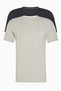 Calvin Klein čierno-šedý pánsky 2 pack tričiek S / S Crew Neck 2PK
