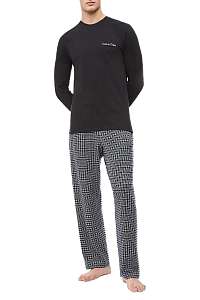 Calvin Klein čierno-sivé pánske pyžamo L/S Pant Set