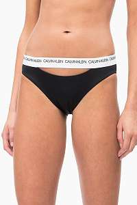 Calvin Klein čierny spodný diel plaviek Classic Bikini PVH Black s prestrihom