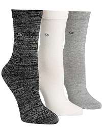 Calvin Klein darčekový 3 pack dámskych ponožiek Sparkle Black 