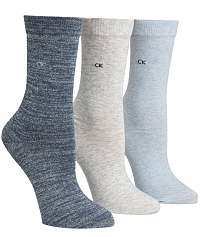 Calvin Klein darčekový 3 pack dámskych ponožiek Sparkle Blue