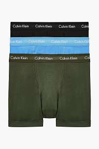 Calvin Klein farebné 3 pack boxeriek Trunk 3PK so striebornou gumou