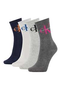 Calvin Klein farebné darčekový 4 pack ponožiek Blue Combo White