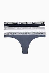 Calvin Klein farebný 3 pack táng so striebornou gumou