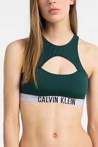Calvin Klein fľaškovo zelený horný diel plaviek Racer Bralette