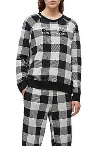 Calvin Klein kockovaná dámska mikina L/S Sweatshirt