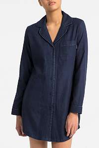 Calvin Klein modrá dámska domáca košeľa L/S Nightshirt