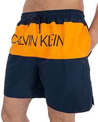 Calvin Klein tmavo modré pánske plavky Medium Drawstring-Block - XXL