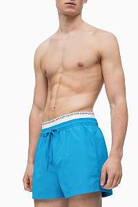 Calvin Klein modré pánske plavky Short Double Waistband - XXL