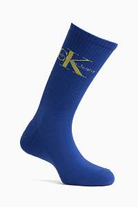 Calvin Klein modré pánske ponožky CK Rib s logom --46