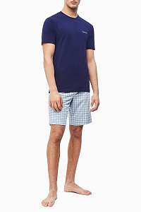 Calvin Klein modré pánske pyžamo S/S Short Set