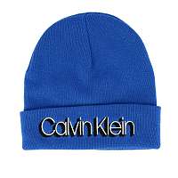 Calvin Klein modré unisex čiapka Drop Shadow Beanie Montana Sky