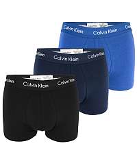 Calvin Klein modrý 3 pack boxeriek 3 Pack Lo Rise Trunk