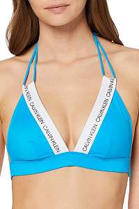 Calvin Klein modrý horný diel plaviek Fixed Triangle-RP Maldive Blue