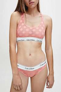 Calvin Klein oranžová bodkovaná podprsenka Unlined Bralette