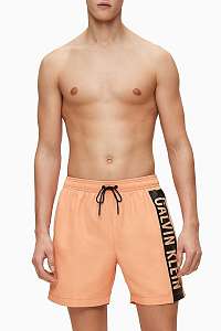 Calvin Klein oranžové pánske plavky Medium Drawstring s logom