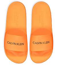 Calvin Klein oranžové šľapky Slide