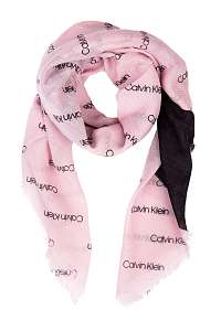 Calvin Klein púdrové šatka Printed Logo Scarf Clear Pink