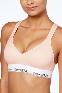 Calvin Klein svetlo ružová podprsenka Lightly Lined Bralette - L