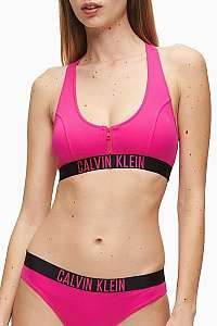 Calvin Klein ružový horný diel plaviek Zip Bralette-RP Pink Glo