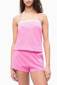 Calvin Klein ružový overal Bandeau Romper Phlox Pink
