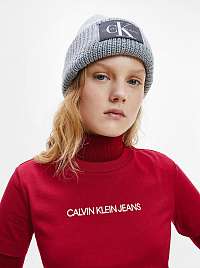 Calvin Klein sivá čiapka s prímesou vlny