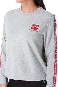 Calvin Klein sivá dámska mikina L/S sweatshirt s logom 1981